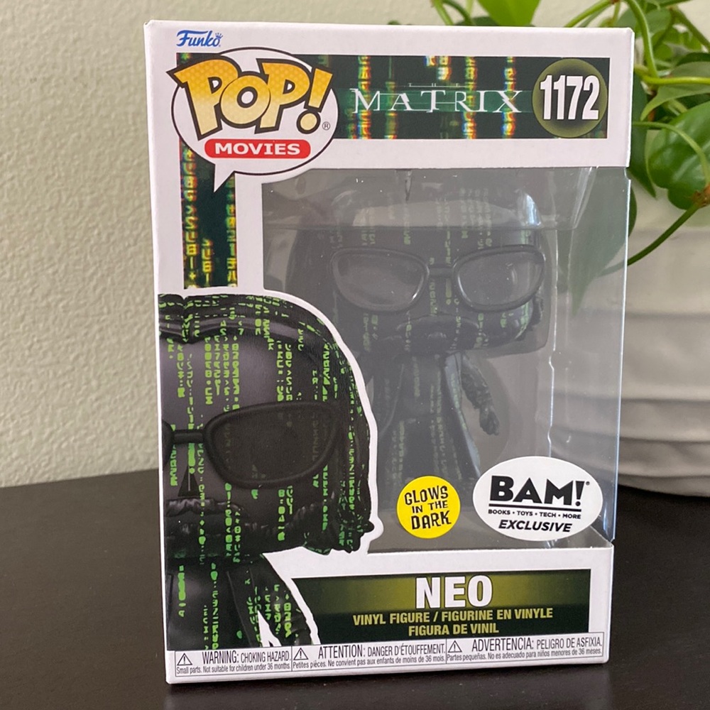 Funko Pop Movies MATRIX Neo GITD #1172 BAM Exclusive NIB Mint